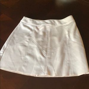 white/cream suede skirt